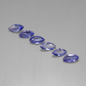 Gemas de tanzanita Azul violeta natural de 1.86 ct, Marquesa, VVS-VS