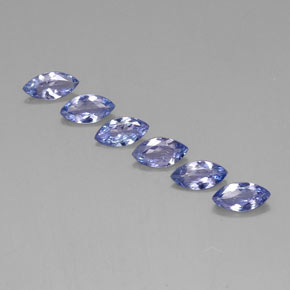 Gemas de tanzanita azul natural de 1,80 ct, marquesa, VVS-VS