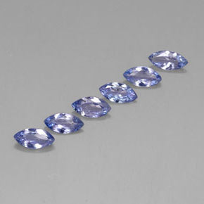 Gemas de tanzanita azul natural de 1,80 ct, marquesa, VVS-VS