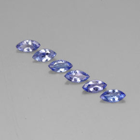 Gemas de tanzanita azul natural de 1,82 ct, marquesa, VVS-VS