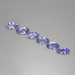 Gemas de tanzanita azul natural de 1,77 ct, marquesa, VVS-VS