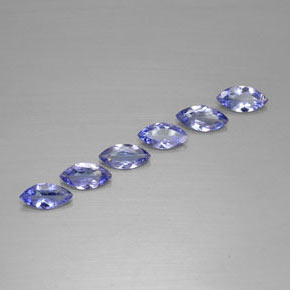 Gemas de tanzanita azul natural de 1,77 ct, marquesa, VVS-VS