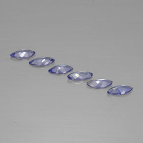 Gemas de tanzanita azul natural de 1,77 ct, marquesa, VVS-VS
