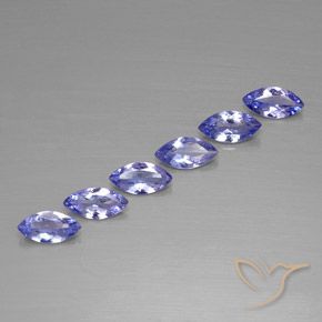 Gemas de Tanzanita Azul violeta natural de 2.03 ct, Marquesa, VVS-VS