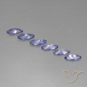 Gemas de Tanzanita Azul violeta natural de 2.03 ct, Marquesa, VVS-VS