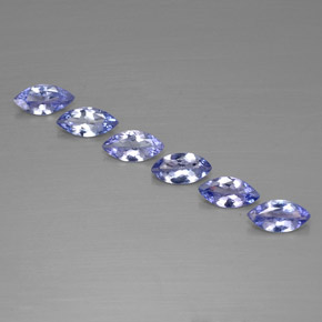 Gemas de tanzanita azul natural de 1,82 ct, marquesa, VVS-VS