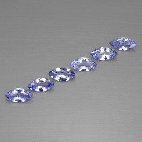 Gemas de tanzanita azul natural de 1,82 ct, marquesa, VVS-VS