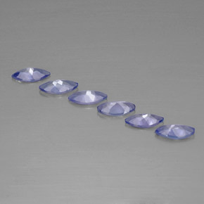 Gemas de tanzanita azul natural de 1,82 ct, marquesa, VVS-VS