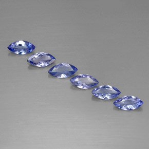 Gemas de tanzanita azul natural de 1,78 ct, marquesa, VVS-VS