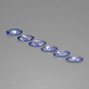 Gemas de tanzanita azul natural de 1,78 ct, marquesa, VVS-VS