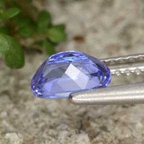 Tanzanita azul natural de 0,90 ct, corte cojín, VVS-VS