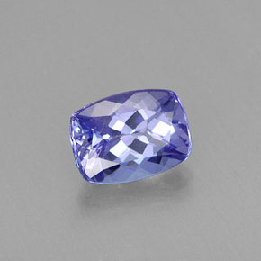 Tanzanita azul natural de 0,96 ct, corte cojín, VS