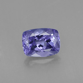 Tanzanita azul natural de 0,99 ct, corte cojín, VS-SI