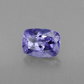 Tanzanita azul natural de 0,99 ct, corte cojín, VS-SI