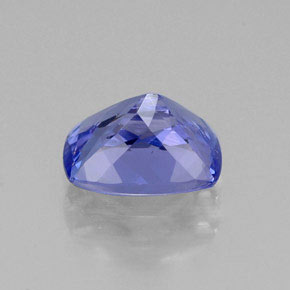 Tanzanita azul natural de 1,26 ct, corte cojín, VVS
