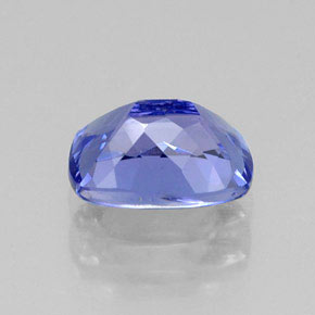 Tanzanita azul natural de 0,97 ct, corte cojín, VVS