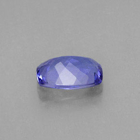Tanzanita azul natural de 0,89 ct, corte cojín, VVS