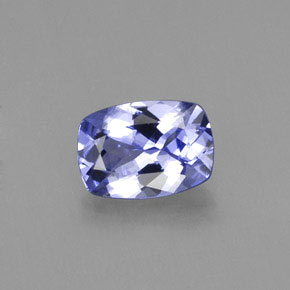 Tanzanita azul natural de 0,79 ct, corte cojín, VS