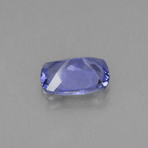 Tanzanita azul natural de 0,79 ct, corte cojín, VS