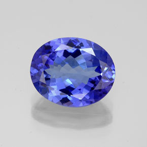 Tanzanita azul natural de 2,84 ct, corte óvalo, IF