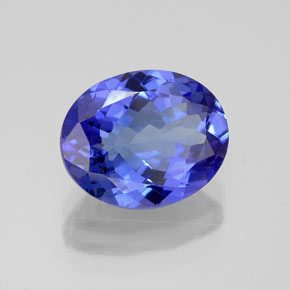 Tanzanita azul natural de 2,84 ct, corte óvalo, IF