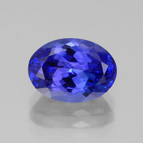 Tanzanita azul natural de 3,33 ct, corte óvalo, VVS