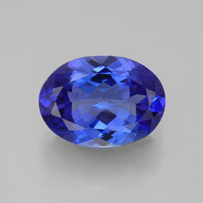 Tanzanita azul natural de 3,06 ct, corte óvalo, VVS-VS