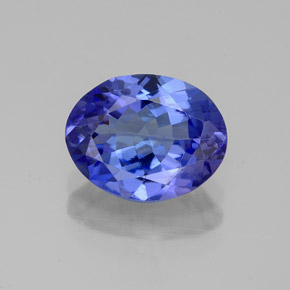 Tanzanita azul natural de 2,38 ct, corte óvalo, VVS-VS