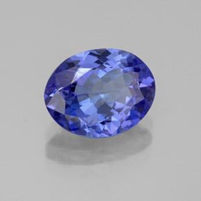 Tanzanita azul natural de 2,38 ct, corte óvalo, VVS-VS