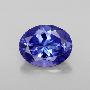 Tanzanita azul natural de 2,48 ct, corte óvalo, IF