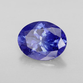 Tanzanita azul natural de 2,48 ct, corte óvalo, IF