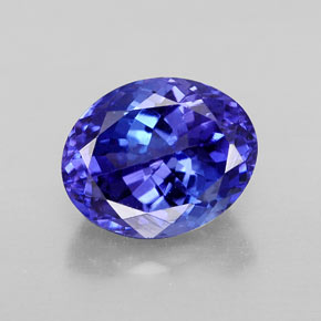 Tanzanita azul natural de 3,40 ct, corte óvalo, VVS
