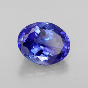 Tanzanita azul natural de 3,40 ct, corte óvalo, VVS