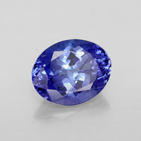 Tanzanita azul natural de 2,61 ct, corte óvalo, VVS