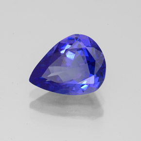 Tanzanita azul natural de 2,03 ct, en forma de pera, VVS