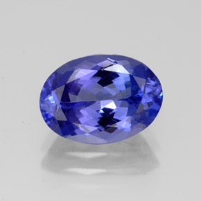 Tanzanita azul natural de 2,99 ct, corte óvalo, IF