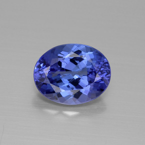 Tanzanita azul natural de 2,12 ct, corte óvalo, VVS