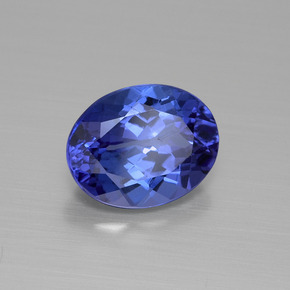 Tanzanita azul natural de 2,12 ct, corte óvalo, VVS