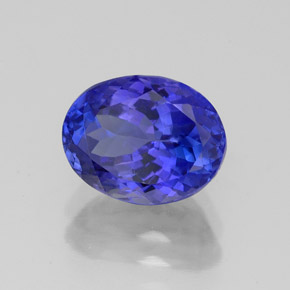 Tanzanita azul natural de 2,49 ct, corte óvalo, VVS-VS