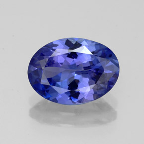 Tanzanita azul natural de 2,57 ct, corte óvalo, IF