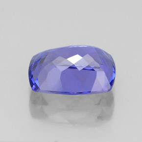 Tanzanita azul natural de 2,36 ct, corte cojín, VVS