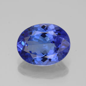 Tanzanita azul natural de 2,76 ct, corte óvalo, VVS