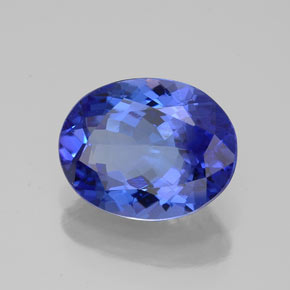 Tanzanita azul natural de 2,76 ct, corte óvalo, VVS