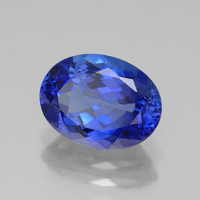 Tanzanita azul natural de 2,71 ct, corte óvalo, IF