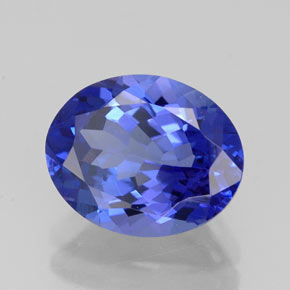 Tanzanita azul natural de 2,92 ct, corte óvalo, IF