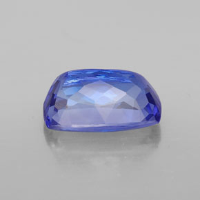 Tanzanita azul natural de 3,38 ct, corte cojín, VVS