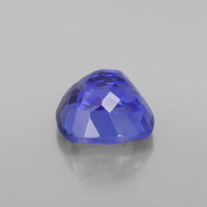 Tanzanita azul natural de 2,44 ct, corte cojín, VVS