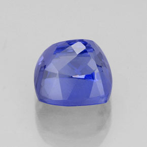 Tanzanita azul natural de 3,13 ct, corte cojín, VVS