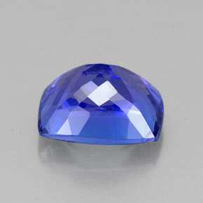Tanzanita azul natural de 2,82 ct, corte cojín, VVS-VS