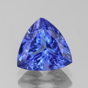 Tanzanita azul natural de 2,62 ct, trillón, VVS